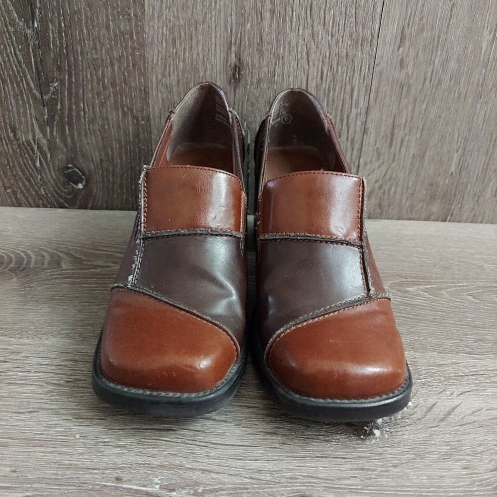 Vintage 90s Predictions Brown Patchwork Chunky He… - image 2